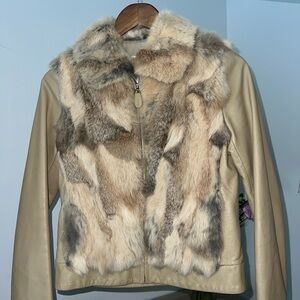 Brand ON&ON | Leather, Fur Jacket | Fits like a small